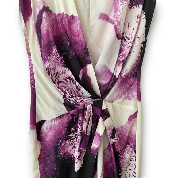 Robert Rodriguez Clematis Print 100% Silk Dress Sz 8 - Picture 3 of 11